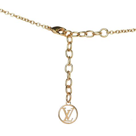 lv gold necklace|14k louis vuitton necklace.